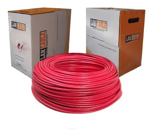 Cabo rede CAT6 Vermelho 10 Metros Prontos Para Uso