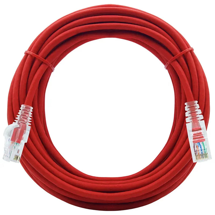 Cabo rede CAT6 Vermelho 15 Metros Prontos Para Uso