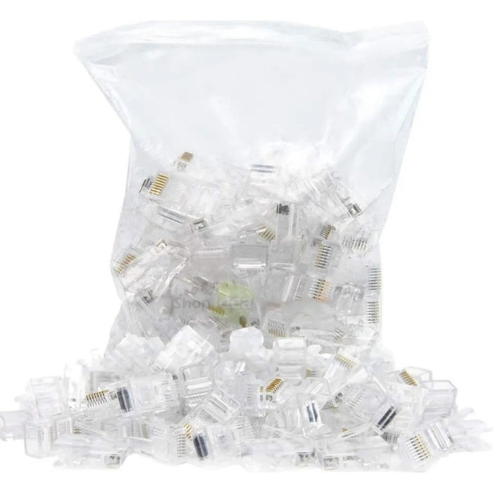 Kit 100 Conector Rj45 Cat5e Cabo Rede Plug Oletech