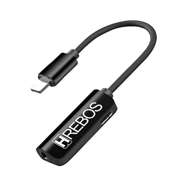 Adaptador de Audio e Carregamento Dual LIGHTNING HS133 - HREBOS - EVFA43350