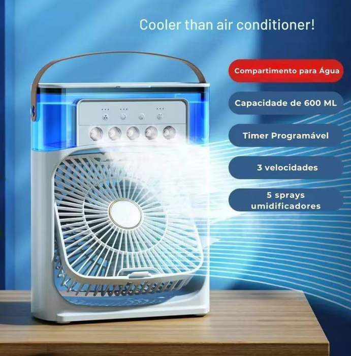 Mini Ar Condicionado Portátil Ventilador