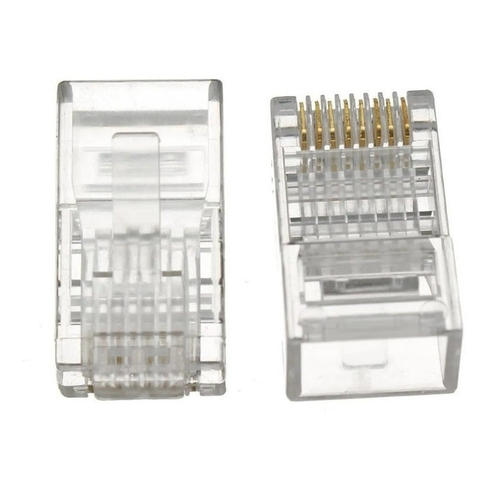 Kit 100 Conector Rj45 Cat5e Cabo Rede Plug Oletech