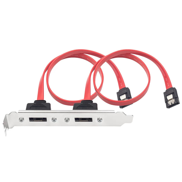 [ATACADO-DISPONÍVEL] Espelho com  2X Porta Interna Sata II p/  2 X Externa E-SATA