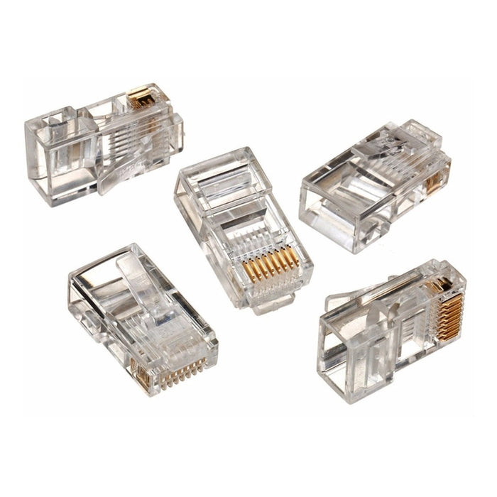 Kit 100 Conector Rj45 Cat5e Cabo Rede Plug Oletech