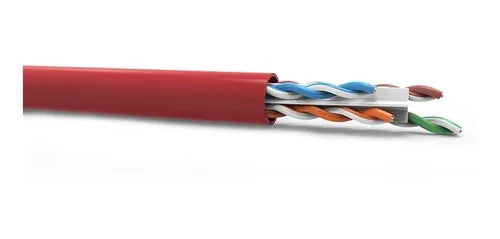 Cabo rede CAT6 Vermelho 5 Metros Prontos Para Uso